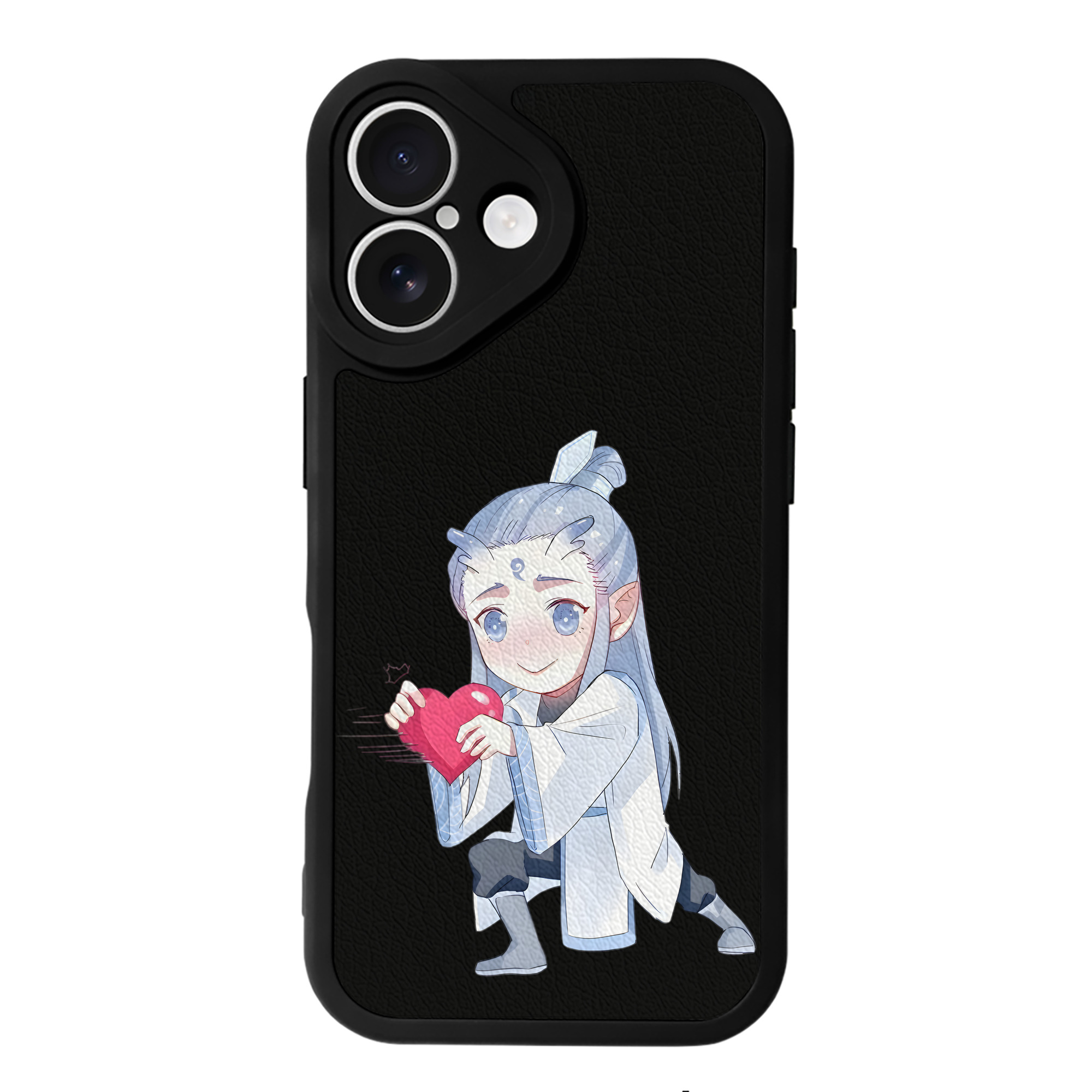（画像用） Ne Zha 2 ナタ 魔童の大暴れ 【iPhone 16シリーズ対応】シリコンスマホケース（レザー調） 材質：シリコン